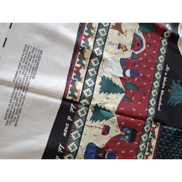 Springs Industries PEACE IN THE COUNTRY Christmas Vest Fabric Panel Cut & Sew - Picture 7 of 9